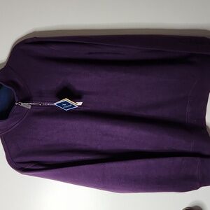NWT Tailorbyrd Plum/Blue zipper sweatshirt